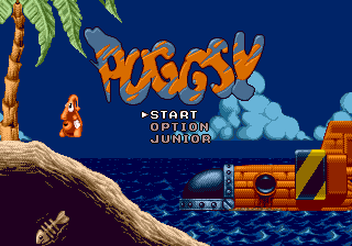 Puggsy (Europe) Title Screen